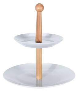 DekorStyle Servírovací podnos Aide 27 cm biely
