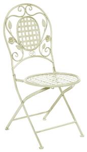 Záhradná bistro sada svetlozelené železo skladacie vintage kov 2 stoličky stôl vonkajšia UV odolnosť francúzsky romantický retro štýl