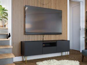 TV stolík Amaryllis ARTV144 (čierny grafit + čierny kráľovský mramor). Vlastná spoľahlivá doprava až k Vám domov. 1060629
