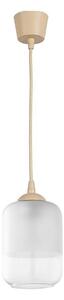 Brilagi - LED luster na lanku RETRO GLASS 1xE27/60W/230V priemer 14 cm béžová/biela