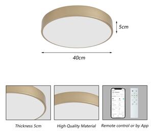 Brilagi-LED Stmievateľné svietidlo POOL SMART LED/48W/230V 40 cm Wi-Fi Tuya zlaté + diaľkový ovládač