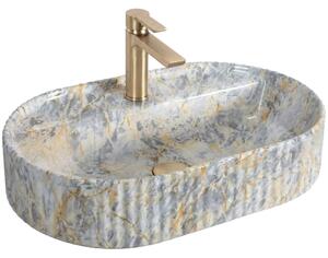 Rea Marcela Ruststone, umývadlo na dosku 600×370×135 mm, imitácia kameňa, REA-U3518