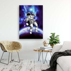 Obraz na plátne Astronaut vo fialovom priestore - Pau Fernandez Rozmery: 40 x 60 cm