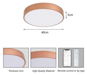 Brilagi-LED Stmievateľné svietidlo POOL SMART LED/48W/230V 40 cm Wi-Fi Tuya bronz + DO