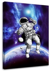 Obraz na plátne Astronaut vo fialovom priestore - Pau Fernandez Rozmery: 40 x 60 cm