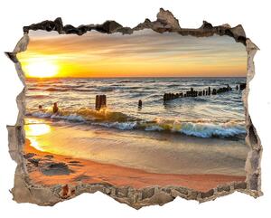 Nálepka fototapeta 3D Sunset beach nd-k-67409658