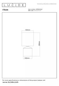 Lucide 47550/81/41 - Stolná lampa FRAN 1xE14/40W/230V hnedá