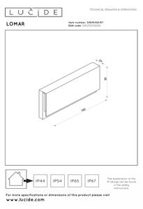 Lucide 33819/08/97 - LED vonkajšie nástenné svietidlo LOMAR LED/10W/230V IP54