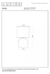 Lucide 47551/81/41 - Stolná lampa FILIZ 1xE14/40W/230V hnedá