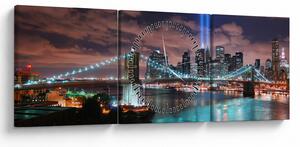 Obrázok - New York, Manhattan (s hodinami) (90x30 cm)