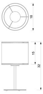 Stolná lampa ARDEN 1xE27/15W/230V béžová/hnedá