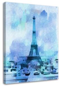 Obraz Modrá Eiffelova veža - Andrea Haase Veľkosť: 40 x 60 cm, Prevedenie: Obraz na plátne