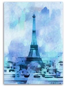 Obraz na plátne Modrá Eiffelova veža - Andrea Haase Rozmery: 40 x 60 cm
