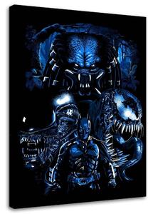 Obraz na plátne Predator, Alien, Venom, Batman - Alberto Perez Rozmery: 40 x 60 cm