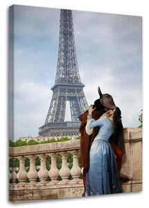 Obraz na plátne Bozk pri Eiffelovej veži - Norrobey Rozmery: 40 x 60 cm