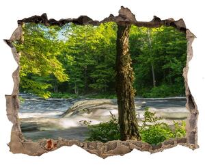 Nálepka fototapeta 3D výhled Rieka v lese nd-k-66915556