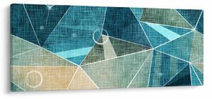 Obraz - Tyrkysová abstrakcia (120x50 cm)