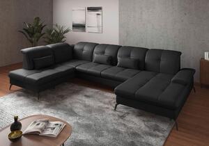 SEDACIA SÚPRAVA, koža, čierna Sit & More - Sedačky, Online Only