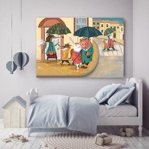 Obraz na plátne Dážď v meste zvierat - Gustavo Gabriel San Martin Rozmery: 60 x 40 cm