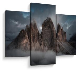 Obraz - Tri Zuby, Talianske Dolomity (90x60 cm)