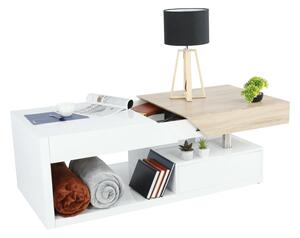 Massive home | Konferenční stolek Mora - bílý lesk/dub sonoma MH2057170