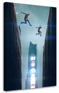 Obraz na plátne Budovy Ľudia Nočné mesto - Bryantama Art Rozmery: 40 x 60 cm