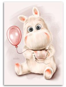 Obraz na plátne Ružový balón tvor - Svetlana Gracheva Rozmery: 40 x 60 cm