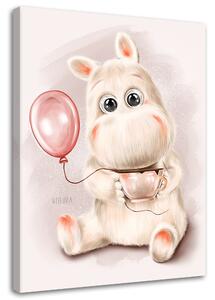 Obraz na plátne Ružový balón tvor - Svetlana Gracheva Rozmery: 40 x 60 cm