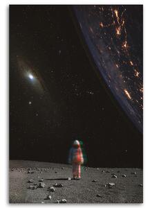 Obraz na plátne Mesiac Astronaut Hviezdy - Bryantama Art Rozmery: 40 x 60 cm