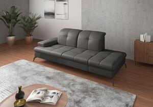 LEŇOŠKA, textil, koža, antracitová Sit & More - Online Only obývacie izby, Online Only