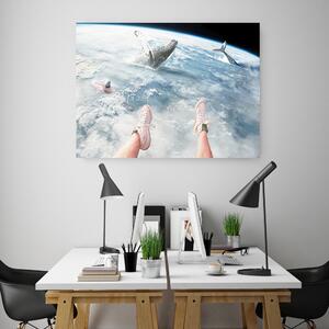 Obraz na plátne Veľryba oceán krajina - Bryantama Art Rozmery: 60 x 40 cm