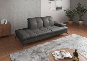 LEŇOŠKA, textil, koža, antracitová Sit & More - Online Only obývacie izby, Online Only
