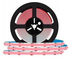 EcoPLANET LED pásik Neon COB 12V červený 5m Homogénny