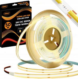 BERGE LED pásik COB Neon 24V - 528D - 15W/m - IP20 - 50m - 1650lm - teplá farba