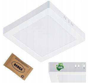 BERGE Prisadený štvorcový LED panel 18W - 1980lm - neutrálna farba