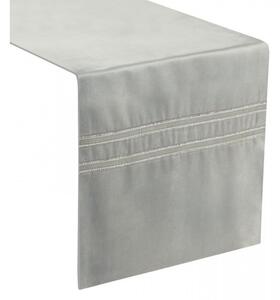 Eurofirany Sametový běhoun na stůl Glen 35 × 140 cm - šedý