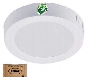 BERGE Prisadený okrúhly LED panel 12W - 1320lm - neutrálna farba