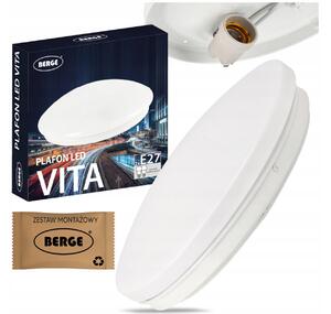 BERGE Prisadený LED stropný panel 2x E27 pre okrúhlu žiarovku