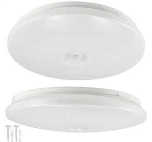 BERGE Stropný okrúhly LED panel 12W CLIO s pohybovým a súmrakovým senzorom