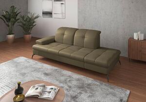 LEŇOŠKA, textil, koža, olivovozelená Sit & More - Online Only obývacie izby, Online Only