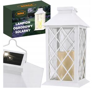 BERGE LED solárny záhradný lampáš biely 2V 35MA