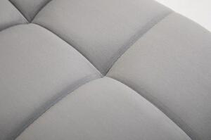 LuxuryForm Barová stolička TOLEDO VELUR na čierne podstave - svetlo šedá