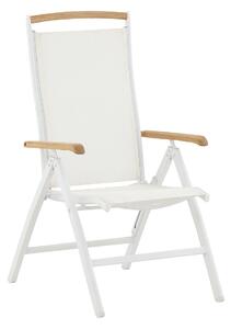 Panama polohovateľná stolička biela/teak