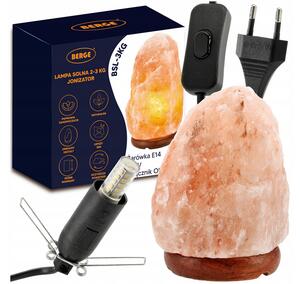 BERGE Soľná lampa 2-3kg - Ionizátor / nočná lampa
