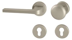 Dverové kovanie MP Supra - R 3097 (NP - Nikel perla), kľučka-kľučka, Bez spodnej rozety, MP NP (nikel perla)
