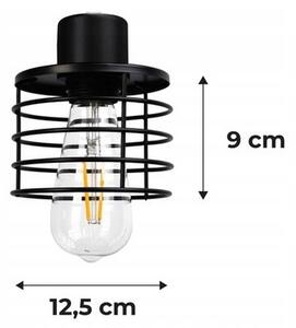 BERGE Tienidlo lustrovej lampy, ČIERNA kovová pružina