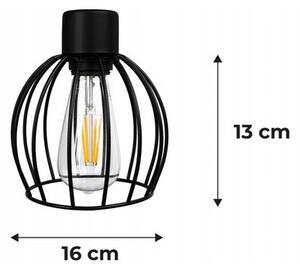 BERGE Stínidlo lustrové lampy Wire ball ČERNÁ