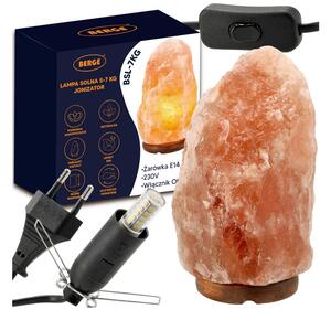 BERGE Soľná lampa 5-7kg - Ionizátor / nočná lampa