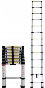 CROWNMAN Teleskopický rebrík, 13 stupňov, HLINÍK, skladací, 3,8m