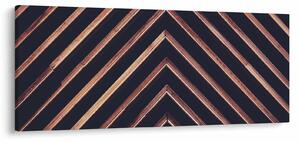 Obraz dreveného motívu na čiernom pozadí (120x50 cm)